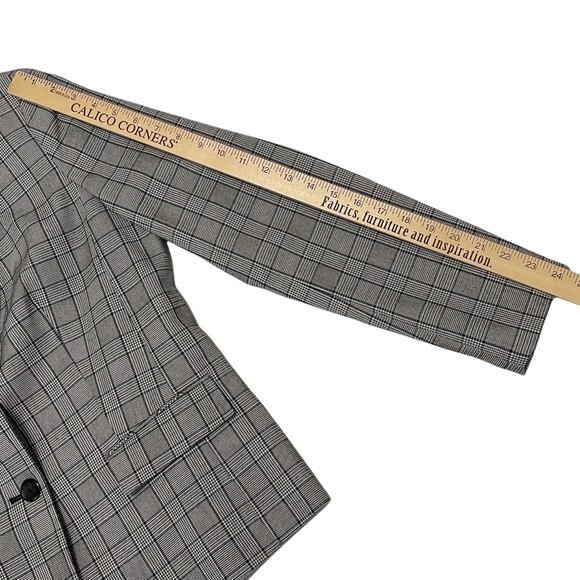 Nine West Plaid Blazer Classic Career Office Business Pockets Like New Size 8 - Picture 10 of 12